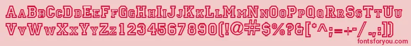 fuente PrincipalRegularDb – Fuentes Rojas Sobre Fondo Rosa