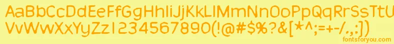 ThisIsNuJazz Font – Orange Fonts on Yellow Background