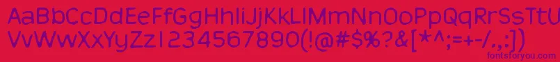 ThisIsNuJazz Font – Purple Fonts on Red Background