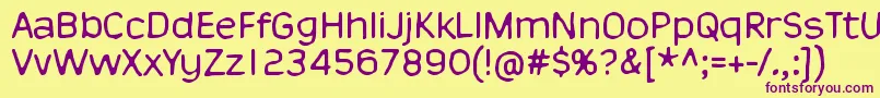 ThisIsNuJazz Font – Purple Fonts on Yellow Background