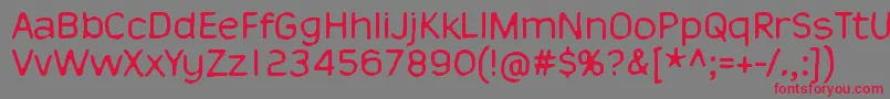 ThisIsNuJazz Font – Red Fonts on Gray Background