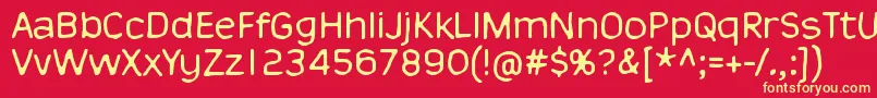 ThisIsNuJazz Font – Yellow Fonts on Red Background