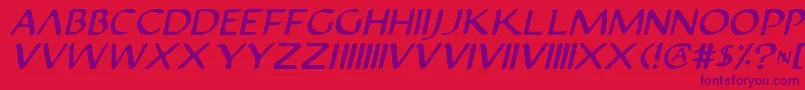 Justinian2Italic Font – Purple Fonts on Red Background