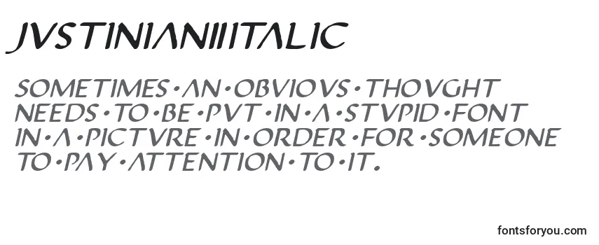 Обзор шрифта Justinian2Italic