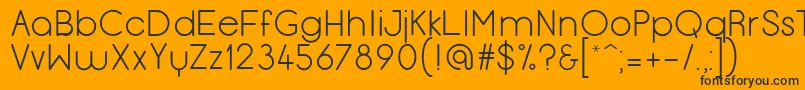 Menulis Font – Black Fonts on Orange Background