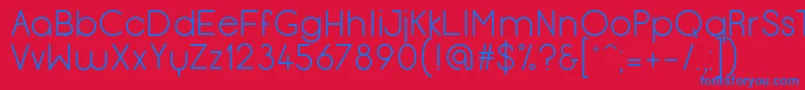 Menulis Font – Blue Fonts on Red Background