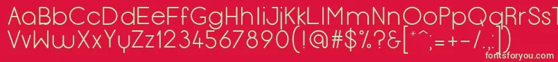 フォントMenulis – 赤い背景に緑の文字