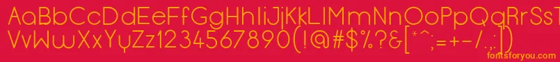 Menulis Font – Orange Fonts on Red Background