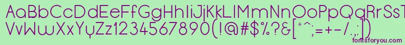 Menulis Font – Purple Fonts on Green Background