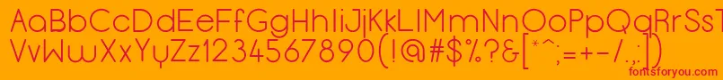 Menulis Font – Red Fonts on Orange Background