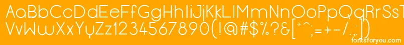 フォントMenulis – オレンジの背景に白い文字