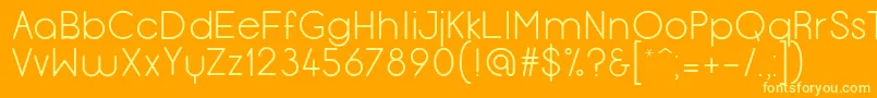 フォントMenulis – オレンジの背景に黄色の文字