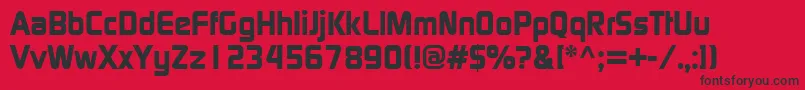 ContinuumBold Font – Black Fonts on Red Background