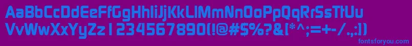 Шрифт ContinuumBold – синие шрифты на фиолетовом фоне