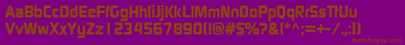 ContinuumBold Font – Brown Fonts on Purple Background