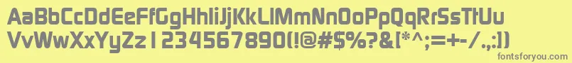 Шрифт ContinuumBold – серые шрифты на жёлтом фоне