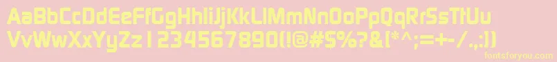 ContinuumBold Font – Yellow Fonts on Pink Background