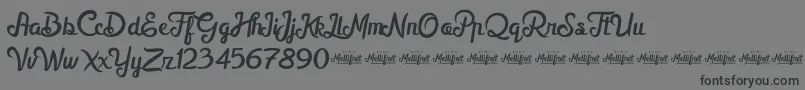 MellifretDemo Font – Black Fonts on Gray Background