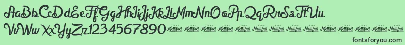 MellifretDemo Font – Black Fonts on Green Background