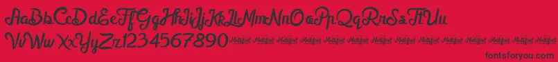 MellifretDemo-Schriftart – Schwarze Schriften auf rotem Hintergrund