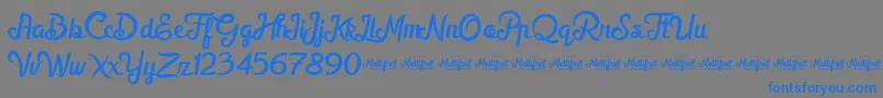 MellifretDemo-Schriftart – Blaue Schriften auf grauem Hintergrund