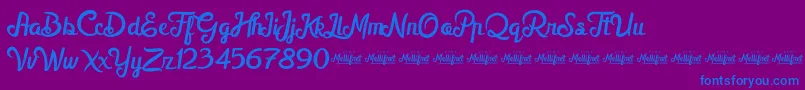 MellifretDemo Font – Blue Fonts on Purple Background