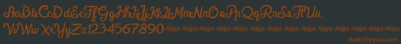 MellifretDemo Font – Brown Fonts on Black Background