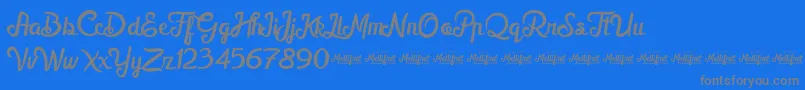 MellifretDemo Font – Gray Fonts on Blue Background