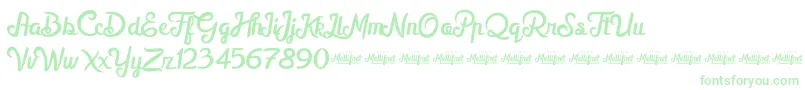 MellifretDemo Font – Green Fonts on White Background