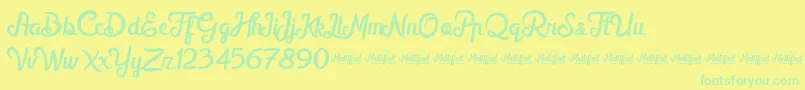 MellifretDemo Font – Green Fonts on Yellow Background