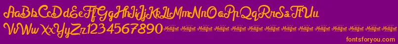 MellifretDemo Font – Orange Fonts on Purple Background