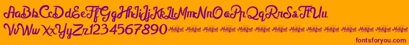 MellifretDemo Font – Purple Fonts on Orange Background