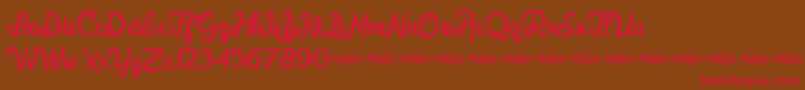 MellifretDemo Font – Red Fonts on Brown Background