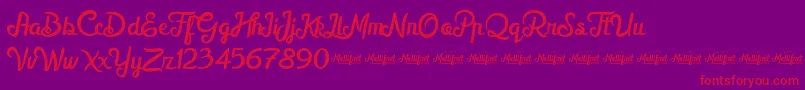 MellifretDemo Font – Red Fonts on Purple Background