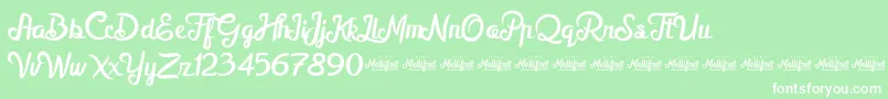 MellifretDemo Font – White Fonts on Green Background