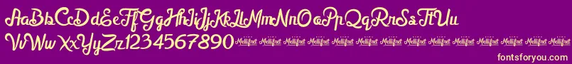 MellifretDemo Font – Yellow Fonts on Purple Background