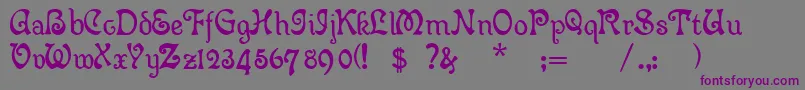 Wetlands Font – Purple Fonts on Gray Background
