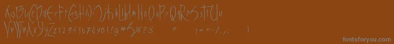 Шрифт Vampyrish – серые шрифты на коричневом фоне