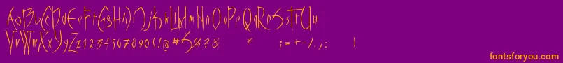 Vampyrish Font – Orange Fonts on Purple Background