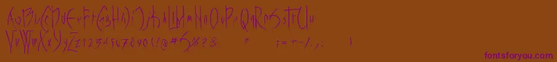 Vampyrish Font – Purple Fonts on Brown Background