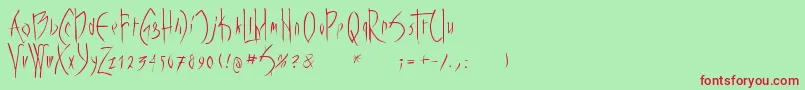 Шрифт Vampyrish – красные шрифты на зелёном фоне
