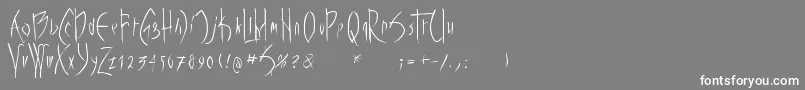 フォントVampyrish – 灰色の背景に白い文字