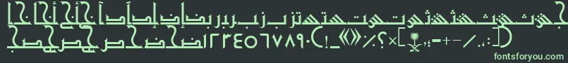 AymShurooq20 Font – Green Fonts on Black Background