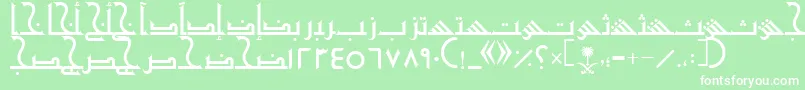 AymShurooq20 Font – White Fonts on Green Background