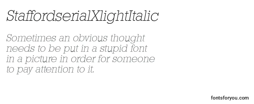 StaffordserialXlightItalic Font