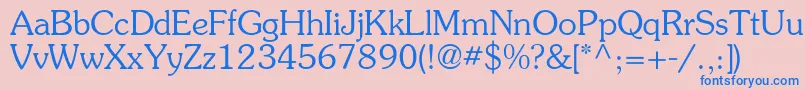 ItcSouvenirGreekLight Font – Blue Fonts on Pink Background