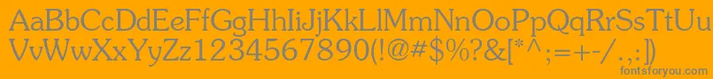 ItcSouvenirGreekLight Font – Gray Fonts on Orange Background