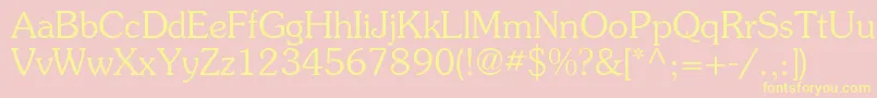 ItcSouvenirGreekLight Font – Yellow Fonts on Pink Background