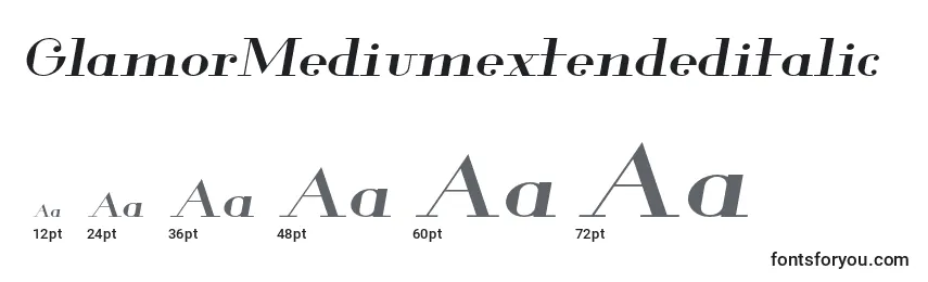 GlamorMediumextendeditalic Font Sizes