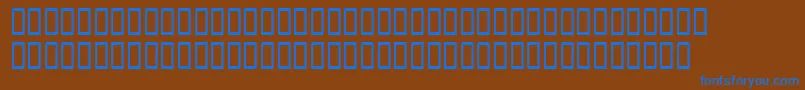 フォントJacobycondicgLight – 茶色の背景に青い文字